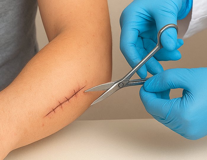 Як правильно зняти хірургічні шви або скоби?